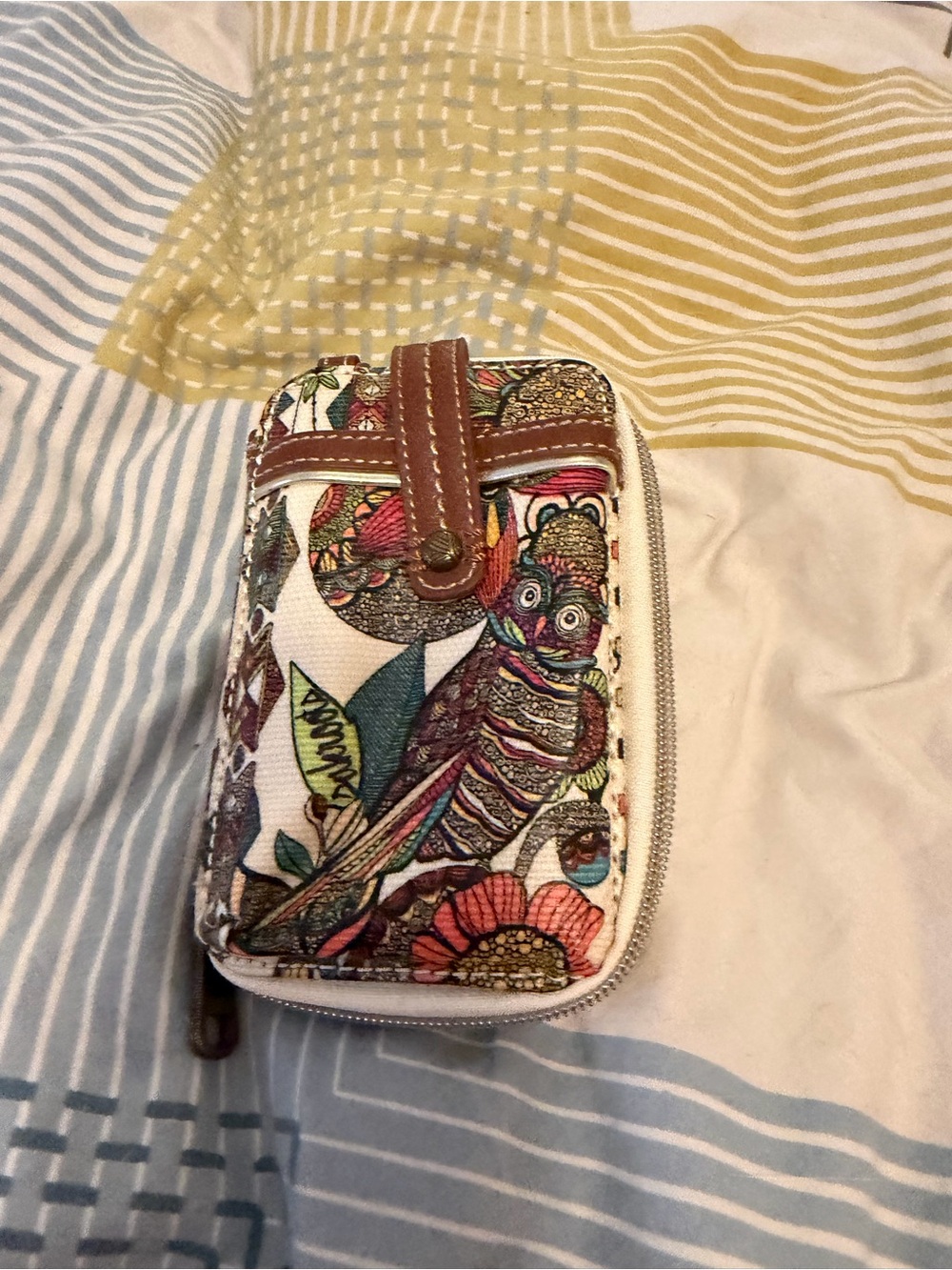 Sakroots Multicolor Owl  Phone Wallet